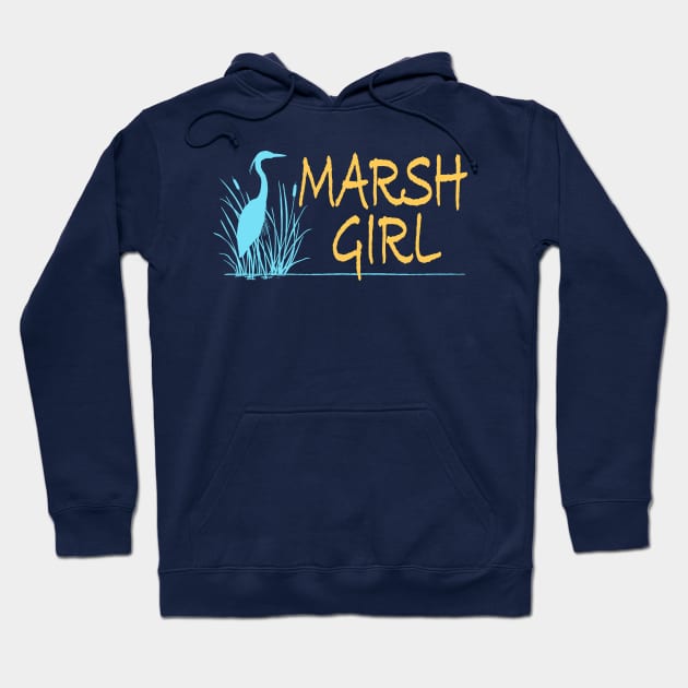 Marsh Girl (light blue & yellow) Hoodie by MotiviTees